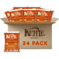 Kettle Brand Potato Chips, Backyard Barbeque Kettle Chips, Snack Bag, 1.5 Oz (Pack Of 24)
