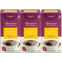 Teeccino Hazelnut Herbal Tea - Rich & Roasted Herbal Tea Thats Caffeine Free & Prebiotic For Natural Energy, 25 Tea Bags (Pack Of 3)