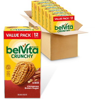 Belvita Cinnamon Brown Sugar Breakfast Biscuits, Value Pack, 72 Total Packs, 6 Boxes (4 Biscuits Per Pack)