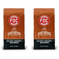 Fire Department Coffee - Salted Caramel Bourbon Coffee - Veteran Owned - Premium Bourbon Infused Coffee - Ground Coffee - Non-Alcoholic - Roasted In The Usa - Veteran Owned (12 Oz, Pack Of 2)