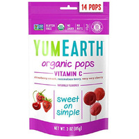 Yumearth Organic Vitamin C Lollipops, 14 Lollipops (Pack Of 6), Gluten Free, Vegan (Packaging May Vary)