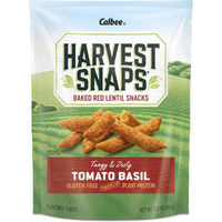 Harvest Snaps Veggie Chips (Red Lentil Snack Crisps Tomato Basil, 3.0 Oz) | Powered By Plant Protein, Gluten Free, Non-Gmo Baked Vegetable Crisps | Made In Usa (12 Pack)