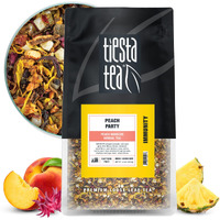 Tiesta Tea - Peach Party | Peach Hibiscus Herbal Tea | Premium Loose Leaf Tea Blend | Non-Caffeinated Fruit Tea | Make Hot Or Iced & Up To 200 Cups | Made W/ Natural Ingredients - 16Oz Resealable Pouch