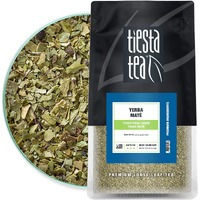 Tiesta Tea - Yerba Mate | Traditional Green Mat   Tea | Premium Loose Leaf Tea | High Caffeinated Tea | Make Hot Or Iced Tea & Brews Up To 200 Cups | All Natural Flavors - 12Oz Resealable Bulk Pouch