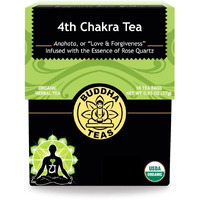 Buddha Teas - 4Th Chakra Tea - Organic Herbal Tea - For Balance, Love & Forgiveness - With Hawthorn Berry, Lavender, Hyssop & Rose Quartz Essence - Ou Kosher - 18 Tea Bags (Pack Of 1)