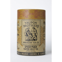 Yaupon Brothers Spiced Peach Yaupon Tea - 16 Eco-Friendly Yaupon Peach Tea Bags Crafted From Organic Peach Green Tea Ingredients & Antioxidant Rich - Pure Peach Tea Loose Leaf In Fiber Bags