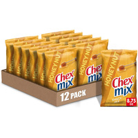 Chex Mix Snack Party Mix, Honey Nut, Sweet Salty Pub Mix Snack Bag, 8.75 Oz (Pack Of 12)