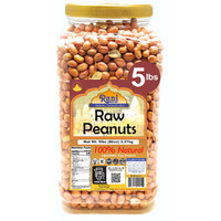 Rani Peanuts, Raw Whole With Skin (Uncooked, Unsalted) 96Oz (6Lbs) 2.72Kg Bulk Pet Jar ~ All Natural | Vegan | Gluten Friendly | Fresh Product Of Usa ~ Spanish Grade Groundnut/Red-Skin