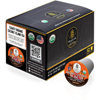 Coconut Rooibos Tea Pods For Keurig - Organic Ginger Tea, Rooibos, Cinnamon, Cardamom, Coconut By Coconut Island Teavity (12 Tea Pods)