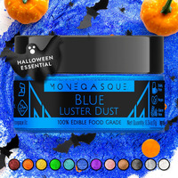 Mon  Gasque Blue Luster Dust Edible Glitter For Cocktails 7G - Premium Blue Edible Glitter - Halloween Drink Decor - Edible Blue Glitter - Drink Glitter Edible Dust - Edible Glitter For Cakes