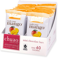 Chuao Chocolatier Totally Tangy Mango Dark Chocolate Mini Bars | Gourmet Chocolate Chile Lime Mango European No Preservatives | For Gift Baskets, Christmas, Valentines Day, Gifts For Women, Men, Birthday, Thank You, Care Package | 24 Pack