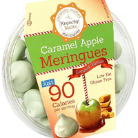 Krunchy Melts Original Meringue Cookies | Caramel Apple Flavor | Only 90 Calories Per Serving | Low Fat, Gluten Free, Dairy Free (4 Oz)