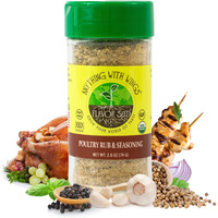Flavor Seed Organic Poultry Seasoning, Anything With Wings, Carnivore & Keto Friendly Gourmet Dry Rub For Chicken Wings, Turkey, Quail, Duck | No Sugar, Preservative Free, Usda Certified Organic, Non Gmo, Kosher, 2.6 Oz Glass Jar