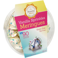 Krunchy Melts Original Meringue Cookies | Vanilla Sprinkles Flavor | Only 90 Calories Per Serving | Fat Free, Gluten Free, Dairy Free (4 Oz)