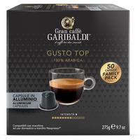 Gran Caff Garibaldi For Nespresso Original Machine 50 Aluminum Pods Certified Genuine Espresso Gusto Top Pods Compatible With Nespresso Original (Gusto Top, 50 Count)