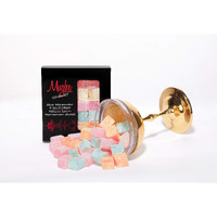 Mughe Gourmet Turkish Delight Candy Elegant Gift Box - 7Oz/200G - Halal, Vegan Lokum Fruit Flavors Rose, Strawberry, Lemon, Orange, Mint - Gifts For Special Occasions, Christmas, Halloween