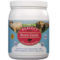 Perfect Supplements - Perfect Bovine Gelatin - 660 Grams - 100% Beef Gelatin Collagen Protein - Supports Healthy Skin & Joint Health