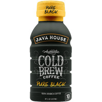 Java House Cold Brew Coffee, 6 Pack Of 8Oz Bottles, Ready To Drink Instant Cold & Iced Coffee (Pure Black)