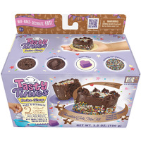 Goliath Tasty Tinies Bake Shop Chocolate Cake Mix Kit With Rainbow Pop Sprinkles & Chocolate Frosting Mix | Bake & Decorate 2 Real Mini Cakes | Includes Mini Tools & Ingredients | Ages 6+