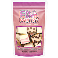 Freeze Dried Cheesecake New York Style, Caramel Chocolate Chip And Strawberry Swirl Crunchy Treat Resealable Bag 4.1 Oz Cheese Cake