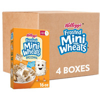 Kellogg's Frosted Mini-Wheats Breakfast Cereal, Kids Cereal, Family Breakfast, Original (4 Boxes)