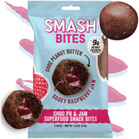 Energy & Protein Packed, Satisfying Gluten-Free Vegan Snack Balls, On-The-Go Convenience - 8 Count Of 5X Balls Each (8 Count Of 5X, Variety Pack) (8-Pack (14.4Oz), Chocolate Peanut Butter & Raspberry)
