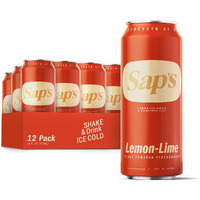Saps Rapid Rehydration Sports Drink - 12 Cans, Lemon Lime With Electrolytes And Adaptogens For Workouts, Wellness - Zero Artificial Colors, Flavors, Or Sugars