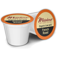 Mitalena French Roast Low Acid Organic Coffee Pods - Dark Roast Coffee For Keurig K-Cup Coffee Maker - Enjoy Small Batch Artisan Coffee, Avoid Heartburn And Acid Reflux - 72 Cups