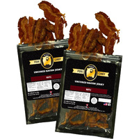 Maple Brown Sugar Bacon Jerky | Made From 100% Real Uncured Bacon | Candied Bacon, 4 Ounces Total (Pack Of 2 Bags, 2 Ounces Each)
