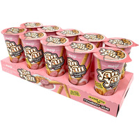 Meiji Yan Yan Dipping Sticks, Strawberry Crme - 2 Oz, Pack Of 10 - Cracker Sticks With Fun Animals Phrases