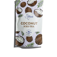 Hteao Iced Tea Sachets - Coconut Black Tea Mix For Instant Ice Tea - 4 Gallons Per Package - Real Texas-Style Flavored Iced Tea In 5 Minutes (Pack Of 8 Sachet Bags)