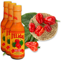D'Elidas Habanero Hot Sauce, Natural Habanero Pepper Hot Sauce, Chombo Picante Sauce #1 In Panama, Non-Gmo, Keto Friendly Food Habanero Sauce, 5 Fl Oz (Pack Of 3)