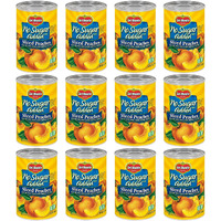 Del Monte No Sugar Added Yellow Cling Sliced Canned Peaches, 14.5 Oz Can (Pack Of 12)
