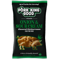 Pork King Good Pork Rinds (Chicharrones) (Onion & Sour Cream, 4 Pack)