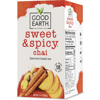 Good Earth Sweet & Spicy, Chai Black Tea, 18 Tea Bags (Pack Of 6)