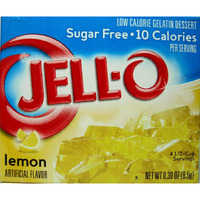 Jell-O Lemon Flavor Sugar Free Gelatin (4 Pack)