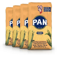 P.A.N. Yellow Corn Meal - Pre-Cooked Gluten Free And Kosher Flour For Arepas (2.2 Lb/Pack Of 4)