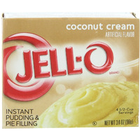 Jell-O Coconut Cream Instant Pudding & Pie Filling Mix (24 Ct Pack, 3.4 Oz Boxes)