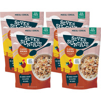 Seven Sundays Muesli Cereal, Classic Bircher Apple Cinnamon Almond, 32 Oz Bag (Pack Of 4), Gluten Free, 0G Added Sugar, Enjoy Warm, Cool Or As Overnight Oats