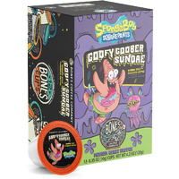 Bones Coffee Company Flavored Coffee Bones Cups Goofy Goober Sundae Flavored Pods Banana Split Flavor | 12Ct Single-Serve Coffee Pods Spongebob Inspired Coffee