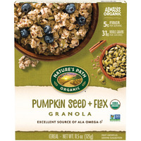 Nature's Path Organic Pumpkin Seed And Flax Granola, 11.5 Ounce (Pack Of 12), Non-Gmo, Heart Healthy, High Fiber, 6G Plant Based Protein