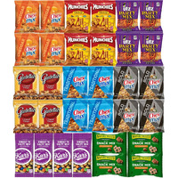 Snacks Variety Pack For Adults - Snack Pack Care Package - Party Mix Snack Mix Chex Mix Individual Packs Bulk Assortment (32 Pack)