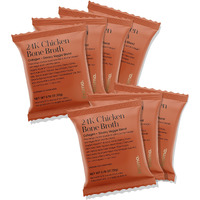 Kroma Premium Chicken Bone Broth, Dairy & Gluten Free Powder Mix With Collagen, Protein, Turmeric, Ginger, Gelatin & Other Organic Ingredients, Promotes Gut Health & Healthy Skin, Hair & Nails - 7 Packets