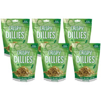 Fresh Gourmet Crispy Dillies Pickle Flavored Fried Cucumbers | 3.5 Ounce, Pack Of 6 | Low Carb | Crunchy Snack And Sandwich Topper