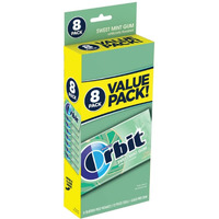 Orbit Sweet Mint Sugar Free Chewing Gum Bulk, 8 Packs Of 14-Pieces, Case Of 6 (672 Total Pieces)