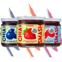 Chia Smash Jam, Variety 3-Pack Classics | No Sugar Added, Naturally Sweet Jelly | Keto Friendly, Low Calorie, Low Carb | Non Gmo, Upcycled, Vegan, Plant Based, Paleo | Strawberry, Raspberry, Blueberry