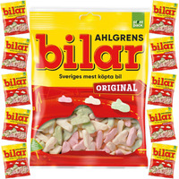 10 Bags X 125G Of Ahlgrens Bilar Original - Swedish Candy From Sweden - Chewy - Marshmallow Candy - Cars - Gummy Candies - Sweets