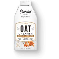 Elmhurst 1925 Caramel Macchiato Oat Creamer, Plant-Based, Vegan, 16 Ounce (Pack Of 6)