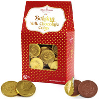 Holiday Gold Half Dollar Chocolate Coins - 600G Bulk Candy Bag - Delicious Premium Belgian Chocolate Gold Candy - Kosher Certified & Non-Gmo Individually Wrapped Milk Chocolate Coins (Approx. 115 Coins) Perfect For Hanukkah Gelt Celebration