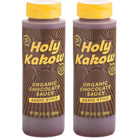 Holy Kakow Organic Chocolate Sauce - Chocolate Syrup, Organic, Sugar Free, Sweetened With Agave, Real Food Ingredients, Specific Flavor - 8Oz 2-Pack